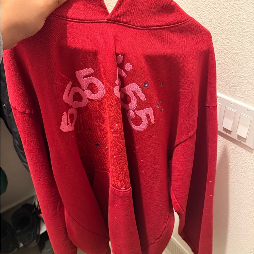 Bold Red Graphic Hoodie